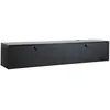 Image de Meuble tv suspendu 160 cm moderne noir