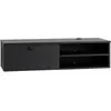 Image de Meuble tv suspendu 120 cm moderne noir