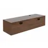 Image de Meuble tv suspendu 120 cm industriel bois foncé