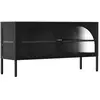 Image de Meuble tv moderne 2 portes l115 cm en métal noir