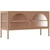 Image de Meuble tv moderne 2 portes l115 cm en métal marron