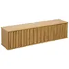 Image de Meuble tv suspendu 120 cm scandinave bois clair