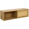 Image de Meuble tv suspendu 108 cm bohème bois clair