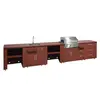 Image de Cuisine d'extérieur 5 éléments évier barbecue et rangements brique