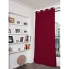 Image de Rideau occultant total velours oeillets rouge mc214 135lx260h