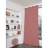 Image de Rideau occultant total velours oeillets rose mc343 135lx260h