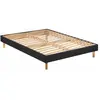 Image de Sommier déco en kit à lattes enduit anthracite 160x200