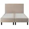 Image de Ensemble boxspring 3 en 1 chenille lin 2x80x200