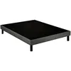 Image de Sommier déco tapissier gris 120x190
