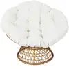Image de Fauteuil pivotant blanc avec assise capitonnée