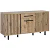 Image de Buffet 3 portes 1 tiroir aspect bois canyon oak effet tasseaux