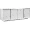 Image de Buffet 4 portes aspect marbre blanc