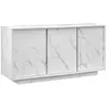 Image de Buffet 3 portes aspect marbre blanc