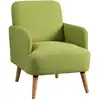 Image de Fauteuil vert en tissu rembourré