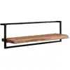 Image de Etagère murale bord naturel en acacia massif cadre acier l100cm
