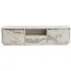Image de Meuble tv 160 cm 3 portes 1 niche - décor marbre