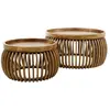Image de Lot de 2 tables basses rondes en manguier