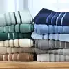 Image de Gant de toilette en coton blanc gris 15x21cm