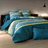Image de Housse de couette en coton bleu 140x200cm