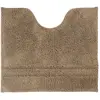 Image de Tapis contour wc en coton beige sable 50x45cm