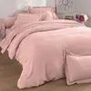 Image de Housse de couette en coton rose poudré 240x220cm