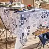 Image de Nappe en coton bleu 160x160cm