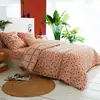 Image de Housse de couette en coton rose 140x200cm