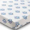 Image de Drap-housse en coton bleu 90x190x28cm