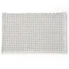 Image de Tapis de bain en polyester blanc craie 50x80cm