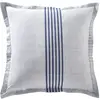 Image de Taie volant en coton bleu marine 63x63cm