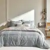 Image de Housse de couette en coton gris 200x200cm