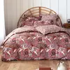 Image de Housse de couette en coton rose bois de rose 240x220cm