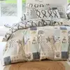 Image de Housse de couette en coton beige 200x200cm