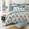 Image de Housse de couette en coton bleu 240x220cm