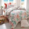 Image de Housse de couette en coton orange corail 200x200cm