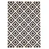 Image de Tapis salon tissé motif géométrique scandinave, crème 140x200