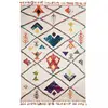 Image de Tapis berbère motif ethnique, idéal pour une cuisine, blanc 80x150