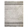 Image de Tapis berbère style 120x120 rond beige, noir