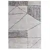 Image de Tapis chambre tufté main motif géométrique, gris 120x170