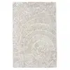 Image de Tapis salon tufté main en laine haute qualité motif fleur écru 200x290