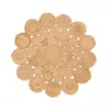 Image de Tapis rond en jute tissé main idéal tapis d'entrée, beige ø80cm