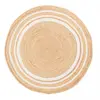 Image de Tapis rond tissé main en jute idéal pour un salon, beige ø200cm
