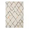 Image de Tapis shaggy longs poils motif berbère, crème 120x170