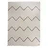 Image de Grand tapis salon tissé main en laine motif berbère, beige 250x350
