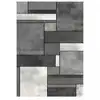 Image de Tapis salon tissé motif géométrique doux et soyeux, argent 160x230