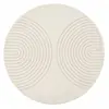 Image de Tapis rond, motif moderne et design ton sur ton, crème ø120cm