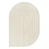 Image de Tapis salon, forme original, motif moderne ton sur ton, crème 160x230