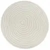 Image de Tapis rond, motif moderne et design ton sur ton, crème ø160cm