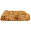 Image de Plaid grosse maille 120x150 cm ocre