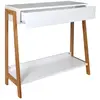 Image de Console avec tiroir blanc et bois